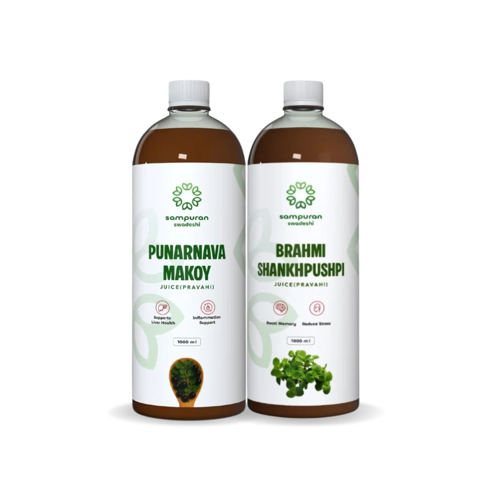 Brahmi Shankhpushpi + Punarnava Makoy Juice Combo