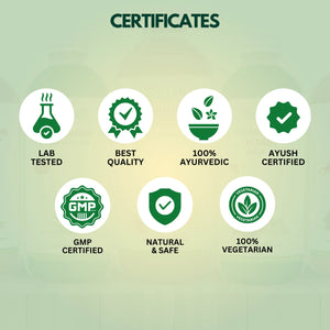 Arjun Ashwagandha Juice is certified with lab tested, best quality, 100% ayurvedic, ayush, gmp, 100% vegetarian